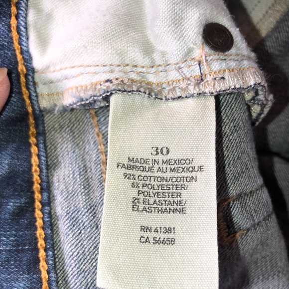 Denim & Supply Cropped Distressed Denim Blue Jeans 30" Waist - Picture 6 of 7